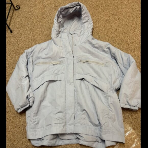 FREE PEOPLE FP MOVEMENT BILLIE BOXIE LAVENDER CINCHED PARKA HOOD OVERSIZE JACKET - Picture 7 of 12